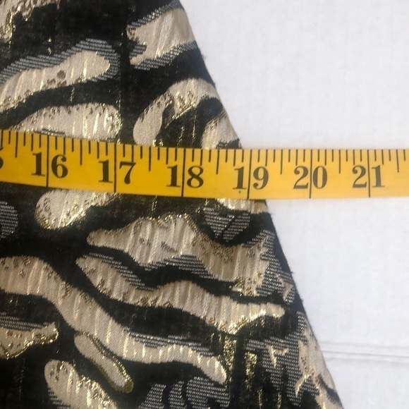 Design Lab (Lord& Taylor) Black/ Gold Animal Print Jacquard Cocktail Dress Sz S - Picture 15 of 16